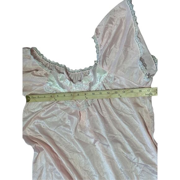 VINTAGE Glencraft Lingerie Nightgown gown Size M w/ Lace and embroidered trim - Picture 8 of 9